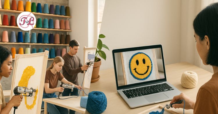 tufting workshops vs Online classes - blog banner