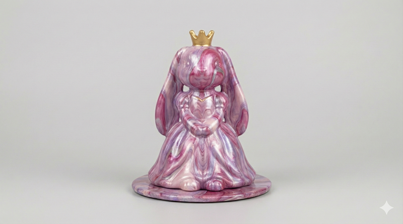 princess rabbit fluid painting